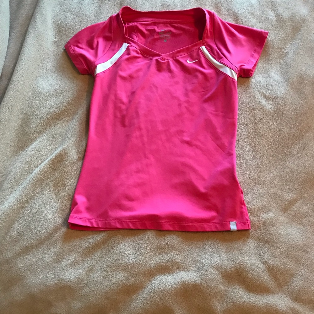 Pink nike workout shirt